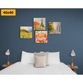 CANVAS PRINT SET OIL PAINTING IN A ROMANTIC DESIGN - SET OF PICTURES - PICTURES