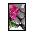 POSTER BLOOMING ORCHID AND WELLNESS STONES - FENG SHUI - POSTERS