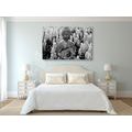 CANVAS PRINT YIN AND YANG BUDDHA IN BLACK AND WHITE - BLACK AND WHITE PICTURES - PICTURES