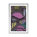 POSTER WITH MOUNT UNIQUE LEAVES - ABSTRACT AND PATTERNED - POSTERS