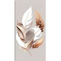 CANVAS PRINT COPPER LEAVES WITH A TOUCH OF MINIMALISM - PICTURES - 🔥 TOTAL SALE 🔥