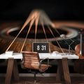 SELBSTKLEBENDE TAPETE DETAIL EINER AKUSTISCHEN GITARRE IN DUNKLEM TON - MUSIK FOTOTAPETEN - TAPETEN