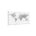 CANVAS PRINT CLASSIC BLACK AND WHITE MAP - PICTURES OF MAPS - PICTURES