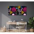 WANDBILD MODERNES MEMPHIS-MUSTER - POP-ART-BILDER - BILDER