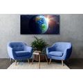 WANDBILD BLAUER PLANET ERDE - BILDER VON UNIVERSUM UND STERNEN - BILDER