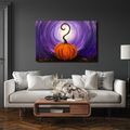 QUADRO SU TELA – ZUCCA SOTTO IL CIELO VIOLA - QUADRI HALLOWEEN E HORROR - STAMPE E QUADRI