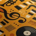 WANDBILD MUSIKALISCHE HARMONIE IN ABSTRAKTION - MUSIKBILDER - BILDER