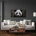 WANDBILD LÄCHELNDER SCHWARZ-WEISSER PANDA - BILDER TIERE - BILDER