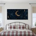 WANDBILD LUNARER SCHEIN ZWISCHEN STERNEN - WANDBILDER MOND - BILDER
