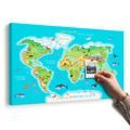 OBRAZ NA KORKU ZEMĚPISNÁ MAPA SVĚTA PRO DĚTI - OBRAZY NA KORKU - OBRAZY