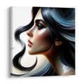 WANDBILD ELEGANTES PROFIL MIT BUNTEN HAAREN - WANDBILDER FRAUEN - BILDER