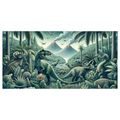 SLIKA PRAPOVIJESNI SVIJET DINOSAURA U DŽUNGLI - DJEČJE SLIKE ŽIVOTINJICE - SLIKE