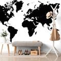 SELF ADHESIVE WALLPAPER MAP IN BLACK AND WHITE - BLACK AND WHITE MAPS - WALLPAPERS