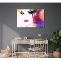 CANVAS PRINT FASHIONABLE FEMALE PORTRAIT - PICTURES OF WOMEN - PICTURES