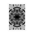 POSTER MANDALA ABSTRACTION IN BLACK AND WHITE - BLACK AND WHITE - POSTERS