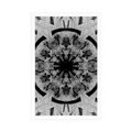 AFFICHE MANDALA ABSTRACTION EN NOIR ET BLANC - NOIR ET BLANC - AFFICHES