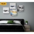 CANVAS PRINT SET IN AN INTERESTING COMBINATION OF OIL PAINTINGS - SET OF PICTURES - PICTURES