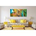 5-PIECE CANVAS PRINT POSEIDON BENEATH THE SEA SURFACE - ABSTRACT PICTURES - PICTURES