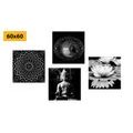 CANVAS PRINT SET PEACEFUL BUDDHA - SET OF PICTURES - PICTURES