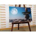 CANVAS PRINT FOLDED STONES IN A MOONLIGHT - PICTURES FENG SHUI - PICTURES