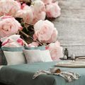 WALL MURAL ROMANTIC ROSES - WALLPAPERS FLOWERS - WALLPAPERS