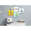 CANVAS PRINT SET CHILDREN WHO LOVE ROBOTS - SET OF PICTURES - PICTURES