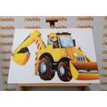 CANVAS PRINT CHILDREN'S EXCAVATOR - CHILDRENS PICTURES - PICTURES