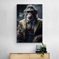 WANDBILD TIERISCHER GANGSTER SCHIMPANSE - BILDER - 🔥 TOTALAUSVERKAUF