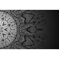 CANVAS PRINT MANDALA IN BLACK AND WHITE - BLACK AND WHITE PICTURES - PICTURES