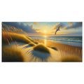 OBRAZ ZLATÉ SVĚTLO POBŘEŽÍ - OBRAZY VÝCHOD A ZÁPAD SLUNCE - OBRAZY