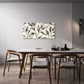 CANVASTAVLA ELEGANTA BOTANISKA BLAD PÅ BEIGE - TAVLOR MED TRÄD OCH BLAD - TAVLOR