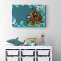 CANVAS PRINT PIRATE SHIP AT SEA - CHILDRENS PICTURES - PICTURES