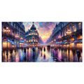 OBRAZ VEČERNÍ MĚSTO V DEŠTI - OBRAZY PAŘÍŽ - OBRAZY
