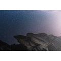 CANVAS PRINT STARRY SKY ABOVE THE ROCKS - PICTURES OF NATURE AND LANDSCAPE - PICTURES