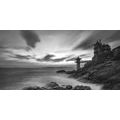TABLEAU SUR TOILE – MAGNIFIQUE PAYSAGE AU BORD DE LA MER EN NOIR ET BLANC - TABLEAUX EN NOIR ET BLANC - TABLEAUX