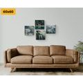 CANVAS PRINT SET WONDERS OF NATURE - SET OF PICTURES - PICTURES