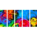 5-PIECE CANVAS PRINT ABSTRACTION FULL OF COLORS - ABSTRACT PICTURES - PICTURES