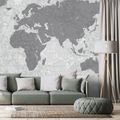 SELF ADHESIVE WALLPAPER BLACK AND WHITE MAP WITH A COMPASS IN RETRO STYLE - SELF-ADHESIVE WALLPAPERS - WALLPAPERS