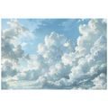 TAPET AUTOADEZIV NORI ALBI PUFOȘI PE CER ALBASTRU - TAPET NATURĂ - TAPETURI
