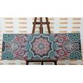 WANDBILD INDISCHES MANDALA MIT BLUMENMUSTER - BILDER MIT FENG SHUI-MOTIVEN - BILDER