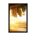 AFFICHE LEVER DE SOLEIL SUR UNE PLAGE DES CARAÏBES - NATURE - AFFICHES