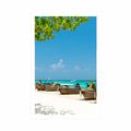 IMPRESSION SUR TOILE PLAGE DE SABLE BLANC SUR BAMBOO ISLAND - NATURE - AFFICHES