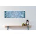 CANVAS PRINT MEDITATIONAL MANDALA ON A BLUE BACKGROUND - PICTURES FENG SHUI - PICTURES