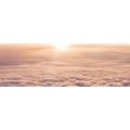 CANVAS PRINT SUNSET FROM THE AIRPLANE WINDOW - PICTURES OF NATURE AND LANDSCAPE - PICTURES