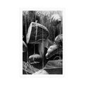 POSTER HANGING PASTRIES ON A ROPE IN BLACK AND WHITE - BLACK AND WHITE - POSTERS