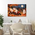 QUADRO SU TELA – FANTASMI DI HALLOWEEN SUL TRATTORE - QUADRI HALLOWEEN E HORROR - STAMPE E QUADRI