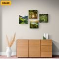 CANVAS PRINT SET BEAUTIFUL GREEN NATURE - SET OF PICTURES - PICTURES