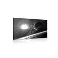 CANVAS PRINT PLANET IN SPACE IN BLACK AND WHITE - BLACK AND WHITE PICTURES - PICTURES