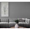 CANVAS PRINT MINIMALISTIC WINTER TREE - PICTURES OF TREES AND LEAVES - PICTURES