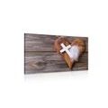 CANVAS PRINT CROSS ON A WOODEN BACKGROUND - PICTURES OF ANGELS - PICTURES